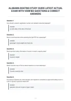 Alabama Boating Study Guide Latest Actual&NewLine;Exam With Verified Questions & Correct&NewLine;Answers