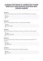 Alabama State Board Of Cosmetology Theory&NewLine;Exam Study Guide Expected Questions With&NewLine;Verified Answers