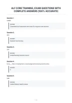 Alf Core Training&comma; Exam Questions With&NewLine;Complete Answers &lpar;100&percnt; Accurate&rpar;