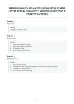 Shadow Health Non-Reassuring Fetal Status&NewLine;Latest Actual Exam With Verified Questions &&NewLine;Correct Answers&NewLine;