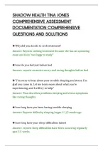 Shadow Health Tina Jones&NewLine;Comprehensive Assessment&NewLine;Documentation Comprehensive&NewLine;Questions And Solutions