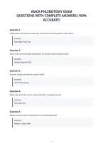Amca Phlebotomy Exam&NewLine;Questions With Complete Answers &lpar;100&percnt;&NewLine;Accurate&rpar;
