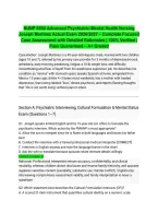 NUNP 6550 Advanced Psychiatric-Mental Health Nursing Joseph Martinez Actual Exam 2026&sol;2027 &ndash; Complete Focused Case Assessment with Detailed Rationales &vert; 100&percnt; Verified &vert; Pass Guaranteed &ndash; A&plus; Graded