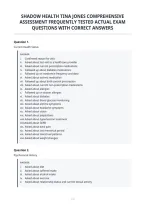 Shadow Health Tina Jones Comprehensive&NewLine;Assessment Frequently Tested Actual Exam&NewLine;Questions With Correct Answers