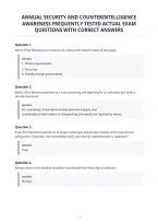 Annual Security And Counterintelligence&NewLine;Awareness Frequently Tested Actual Exam&NewLine;Questions With Correct Answers