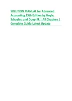 SOLUTION MANUAL for Advanced&NewLine;Accounting 15th Edition by Hoyle&comma;&NewLine;Schaefer&comma; and Doupnik &vert; All Chapters &vert;&NewLine;Complete Guide-Latest Update