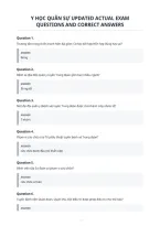 Y Học Qu&acirc;n Sự Updated Actual Exam&NewLine;Questions And Correct Answers