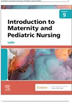 TEST BANK FOR Introduction to Maternity and Pediatric Nursing 9th edition by Gloria Leifer ISBN&colon;978-0323826808 COMPLETE GUIDE WITH RATIONALES 100&percnt; VERIFIED A&plus; GRADE ASSURED&excl;&excl;&excl;&excl;&excl;&excl;NEW LATEST UPDATE&excl;&excl;&excl;&excl;&excl;&NewLine;