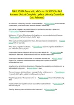 NAUI SCUBA Exam with all Correct & 100&percnt; Verified Answers &vert;Actual Complete Update &vert;Already Graded A&plus; &lpar;Just Released&rpar;