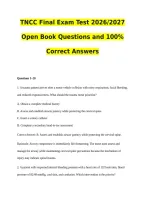 TNCC Final Exam Test 2026&sol;2027 &vert; Open-Book Practice Questions and Detailed Answers