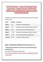 PSYC 210 Final Exam &mdash; Abnormal Psychology Portage &NewLine;Learning Exam &vert; Complete -Questions with Bold-Italic &NewLine;Verified Answers and Detailed Italic Rationales &vert; LATEST &NewLine;UPDATE THIS YEAR-PDF 