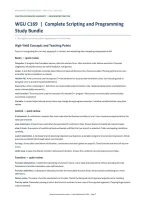 WGU C169 Scripting and Programming Applications Complete Study & Exam Prep Package Deal &lpar;PDF&rpar; &vert; 2026&ndash;2027 &vert; Western Governors University