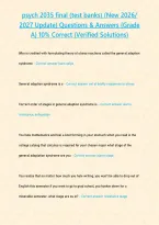 psych 2035 final &lpar;test banks&rpar;  &lpar;New 2026 2027 Update&rpar; Questions & Answers -Grade A- 100- Correct &lpar;Verified Solutions&rpar;