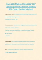 Psych 2035 Midterm 1 &lpar;New 2026 2027 Update&rpar; Questions & Answers -Grade A- 100- Correct &lpar;Verified Solutions&rpar;