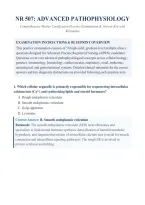 Final Exam&colon; NR 507&sol; NR507 &lpar;Latest 2026&sol; 2027 Update&rpar; Advanced Pathophysiology Guide&vert; Questions & Answers&vert; Grade A&vert; 100&percnt; Correct &lpar;Verified Solutions&rpar;- Chamberlain
