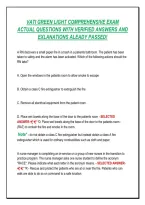Vati Green Light Comprehensive Exam &NewLine;Actual Questions With Verified Answers And &NewLine;Exlanations Aleady Passed&excl;