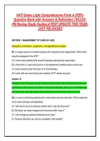VATI Green Light Comprehensive Form A &lpar;PDF&rpar;&NewLine;Question Bank with Answers & Rationales &vert; NCLEX&NewLine;PN Review Study Guide-LATEST UPDATE THIS YEAR&NewLine;JUST RELEASED 
