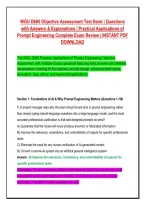 WGU D685 Objective Assessment Test Bank &vert; Questions &NewLine;with Answers & Explanations &vert; Practical Applications of &NewLine;Prompt Engineering Complete Exam Review &vert; INSTANT PDF &NewLine;DOWNLOAD &NewLine; 