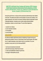 AANP FNP Certification Exam Package with Solutions &lbrace;PDF&rcub; Complete &NewLine;Family Nurse Practitioner Study Guide & Practice Questions &vert; Verified &NewLine;Answers with Rationales &vert; Primary Care&comma; Diagnosis & Clinical Management &NewLine;Review &vert; Graded A&plus; FNP Board Exam Prep