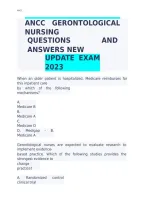Ancc Gerontological Nursing Questions And Answers New Update Exam &period;2023