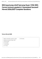 EEG board prep ASAP test prep Exam &vert; With 100&percnt; Correct Answers graded A&plus; Guaranteed Success&excl;&excl; Newest 2026&sol;2027 Complete Questions&NewLine;