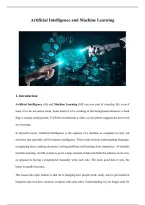Artificial Intelligence & Machine Learning&colon; Preparation Notes&comma; Definitions for Senior Year