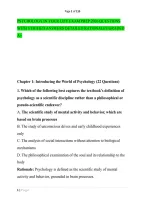 Psychology In Your Life Exam Prep 2026 Questions &NewLine;With Verified Answers Detailed Rationales Graded &NewLine;A&plus; 