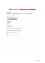 AAT II Exam II Questions and Answers&period;