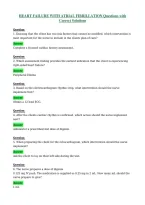 HEART FAILURE WITH ATRIAL FIBRILLATION Questions with Correct Solutions