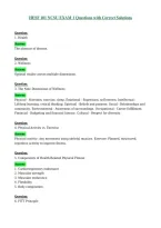 HESF 101 NCSU EXAM 1 Questions with Correct Solutions