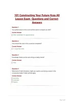 101 Constructing Your Future&colon; KCQS All Lesson Exam Questions and Correct Answers&period;