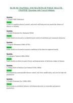 Hlth 301 Chapter 1 Foundations Of Public Health - Chapter 3 Questions With Correct