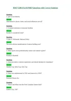 HIST 2280 EXAM PREP Questions with Correct Solutions