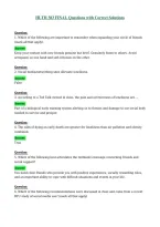 HLTH 383 FINAL Questions with Correct Solutions