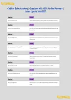 Cadillac Sales Academy &vert; Questions with 100&percnt; Verified Answers &vert;&NewLine;Latest Update 2026&sol;2027
