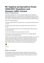 NC Hygiene Jurisprudence Exam 2026&sol;2027 &vert; Practice Questions&comma; Correct Answers and Detailed Rationales