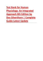 Test Bank for Human&NewLine;Physiology&colon; An Integrated&NewLine;Approach 8th Edition by&NewLine;Dee Silverthorn &vert; Complete&NewLine;Guide-Latest Update