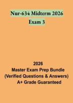 NUR 634 Midterm 2026 Exam 3 Study Guide &vert; Nursing Practice Questions and Exam Preparation