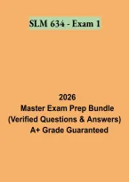 SLM 634 Exam 1 Study Guide &vert; Practice Questions&comma; Course Review and Exam Preparation