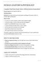 Human Anatomy & Physiology BIO 101 &sol; NUR 101 - Complete Final Exam Study Guide 2025&sol;2026 &vert; 126 Pages &vert; All 13 Systems &plus; 250 NCLEX Q&A&NewLine;