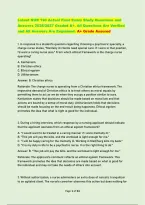Latest NUR 190 Actual Final Exam Study Questions and &NewLine;Answers 2026&sol;2027 Graded A&plus;&period; All Questions Are Verified &NewLine;and All Answers Are Explained&period; A&plus; Grade Assured