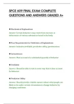 Spce 609 Final Exam Complete&NewLine;Questions And Answers Graded A&plus;