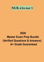 NUR 634 Test 3 Study Guide &vert; Nursing Exam Review&comma; Practice Questions and Test Preparation