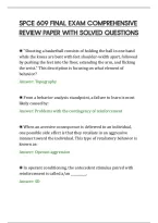Spce 609 Final Exam Comprehensive&NewLine;Review Paper With Solved Questions&NewLine;