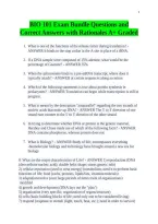 BIO 101 Exam Bundle Questions and Correct Answers with Rationales A&plus; Graded
