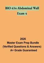 BIO 634 Abdominal Wall Exam 4 Study Guide &vert; Anatomy Practice Questions and Exam Preparation