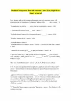 Florida Laws Rules Chiropractic Board QUESTIONS AND ANSWERS RATED A LATEST UPDATE 2026