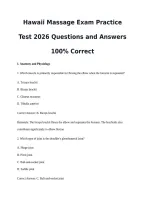 Hawaii Massage Exam Practice Test 2024&ndash;2026 &vert; Practice Questions&comma; Correct Answers & Rationales