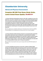 Chamberlain University  &NewLine;Advanced Physical Assessment  &NewLine;Complete NR 509 Final Exam Study Guide 2026&sol;2027&period; &NewLine;Latest Actual Exam Update&period; Graded A&plus;  