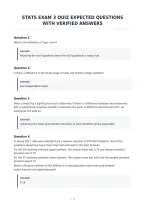 Stats Exam 3 Quiz Expected Questions&NewLine;With Verified Answers&NewLine;